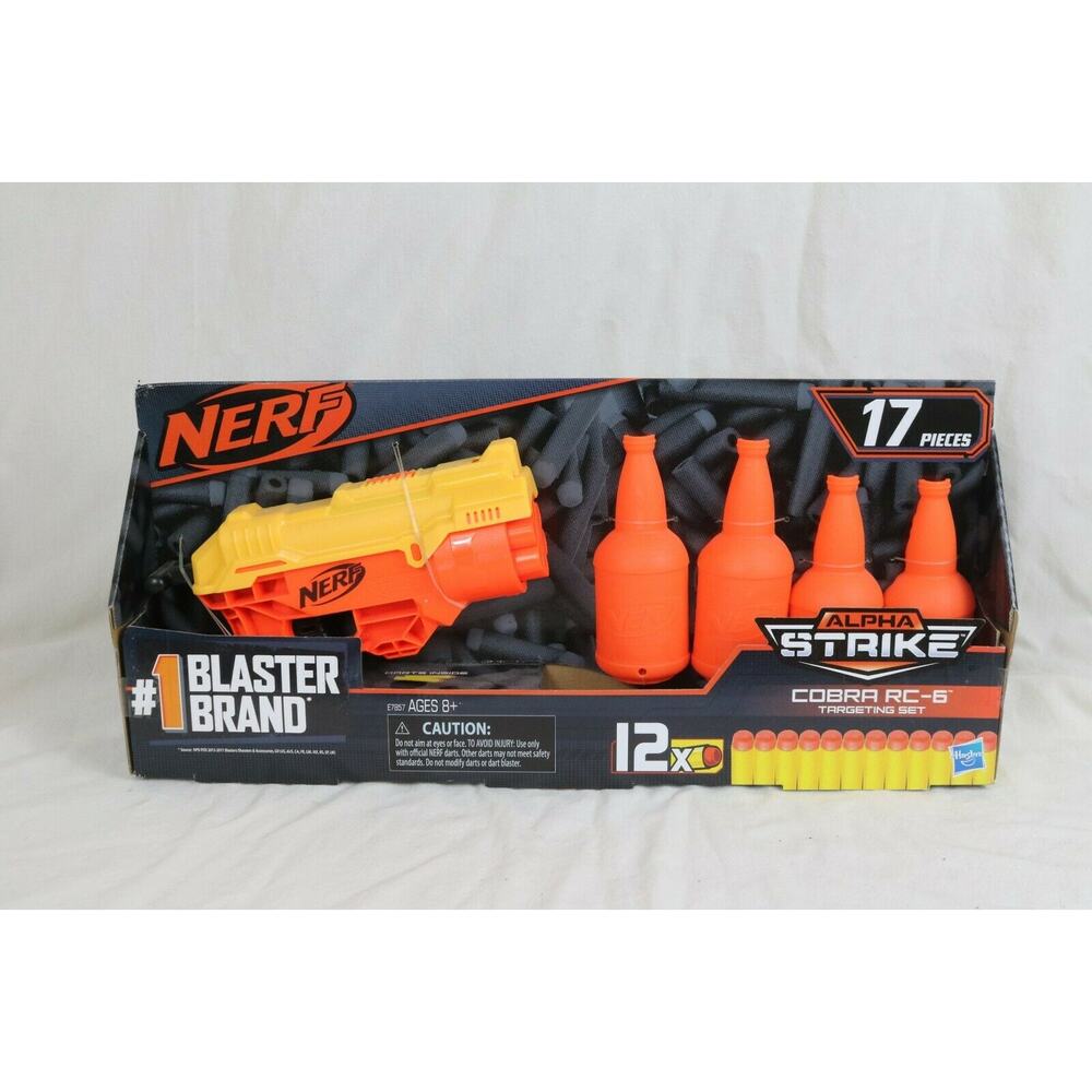 New Nerf Alpha Strike Flyte CS-10 Motorized Blaster Nerf Toy Darts